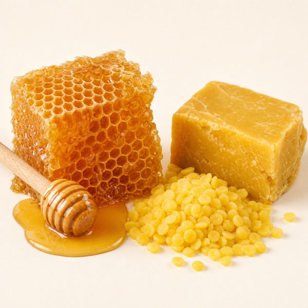 Honeycomb with raw honey and beeswax